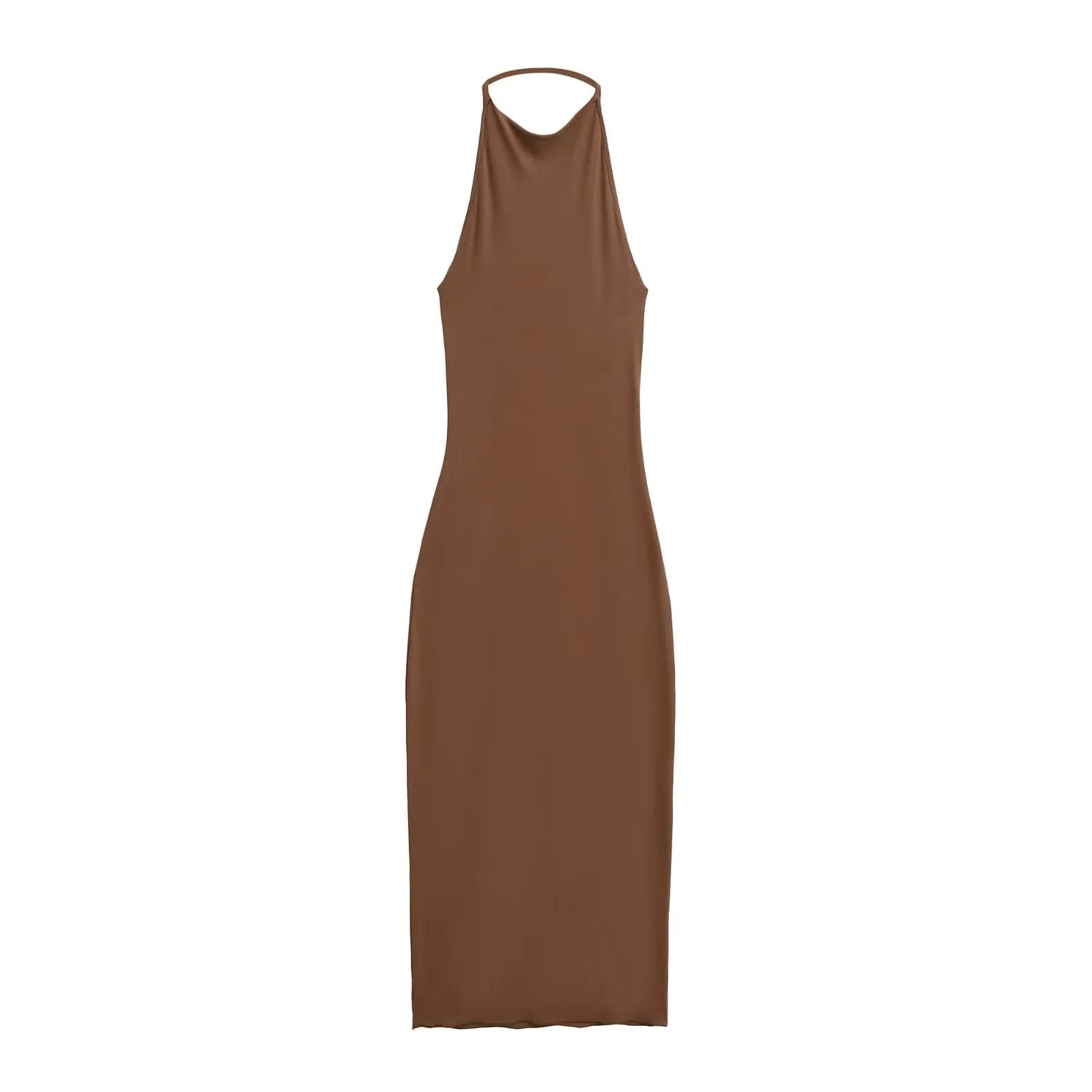 Womens Halter Backless Bodycon Long Dress