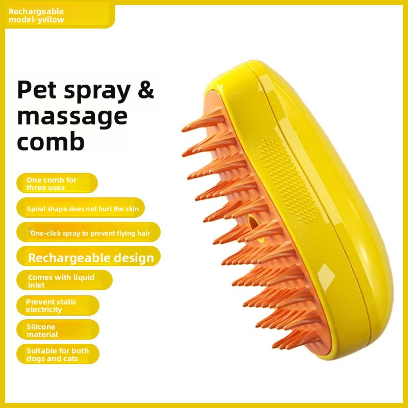 Pet Spray Grooming Comb with Steam Function