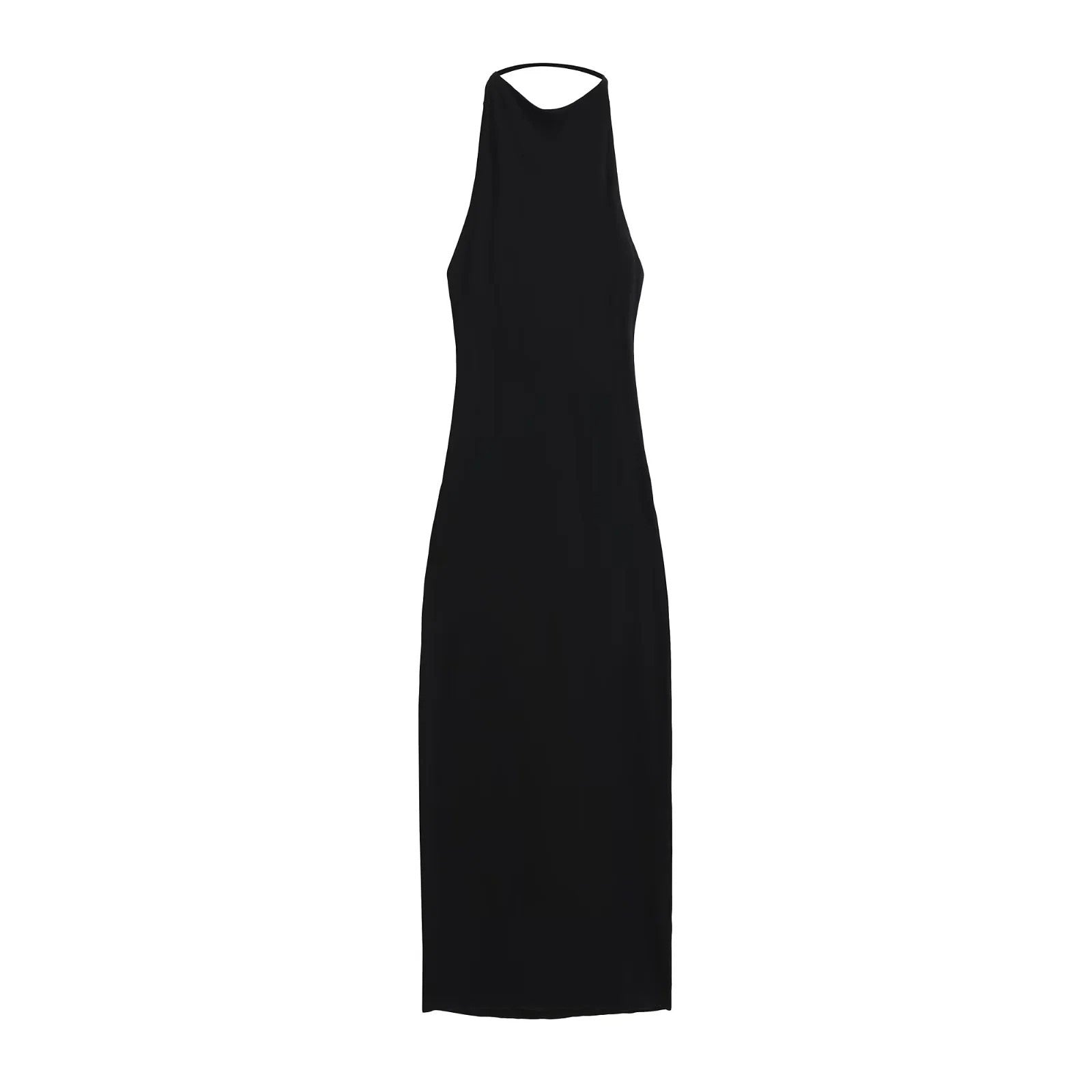 Womens Halter Backless Bodycon Long Dress