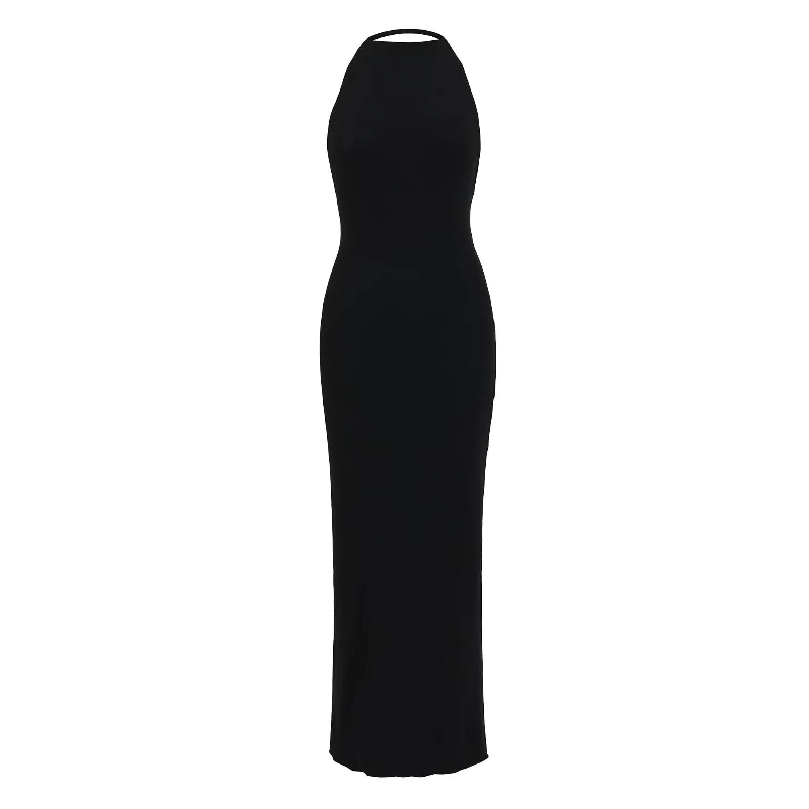 Womens Halter Backless Bodycon Long Dress