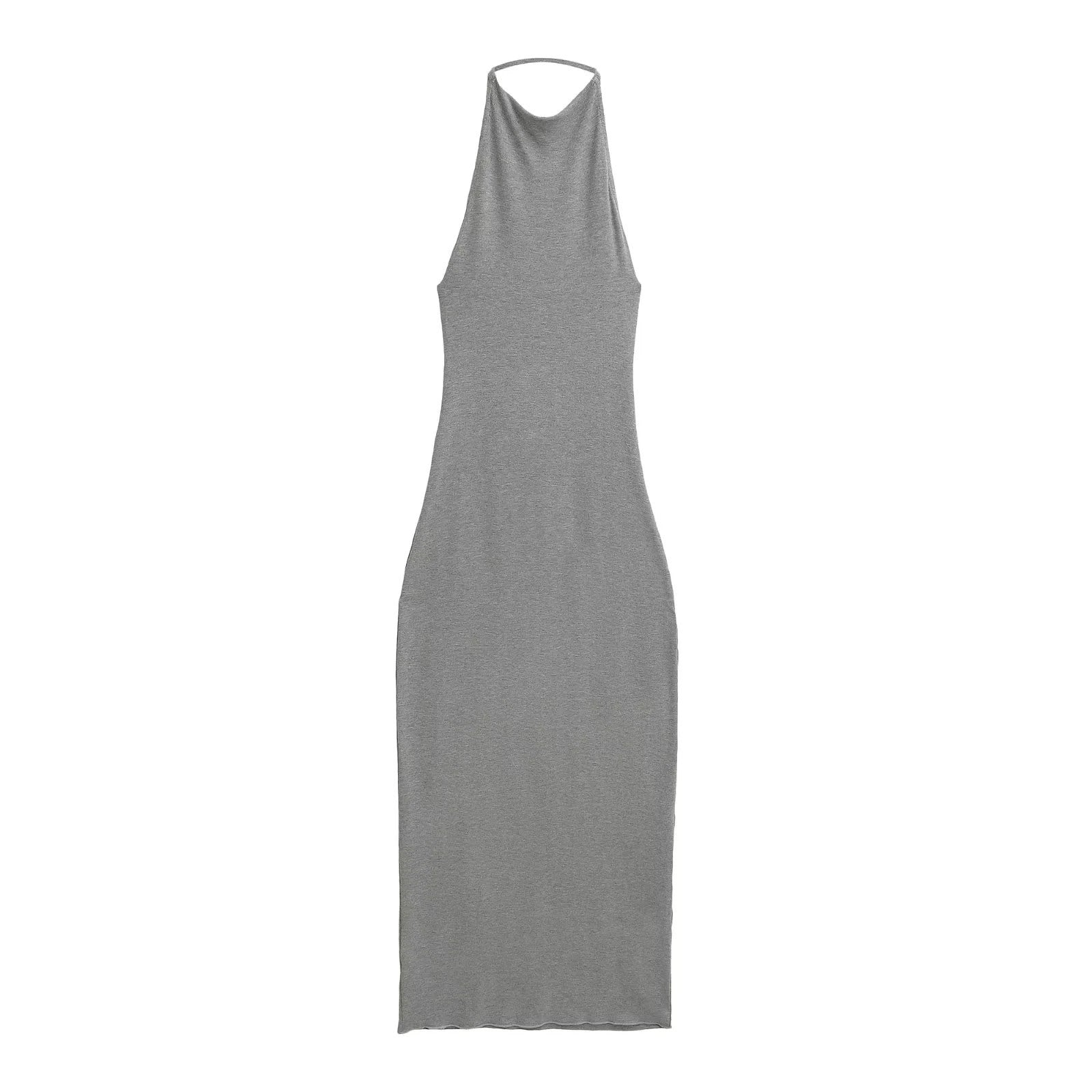 Womens Halter Backless Bodycon Long Dress