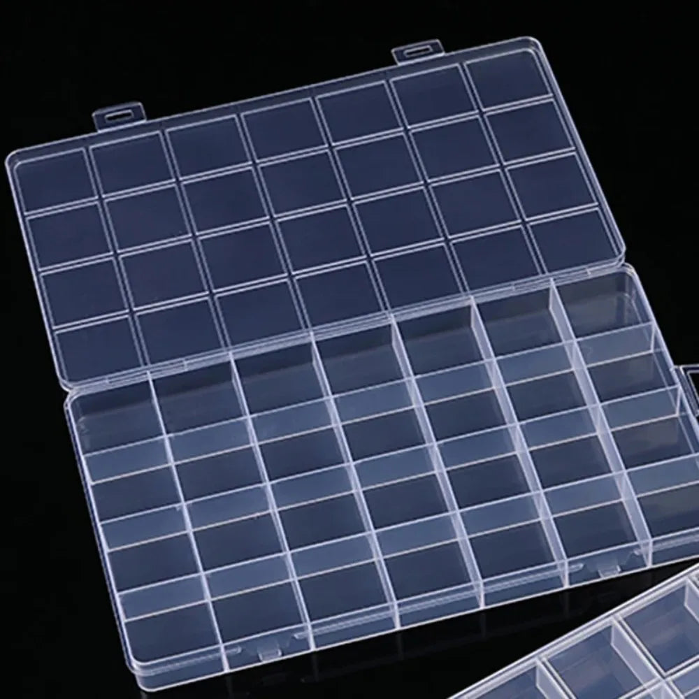 Transparent Storage Container Jewelry Box Clear Plastic Organizer Box Empty Earring Storage Organizer Display Case for Beads